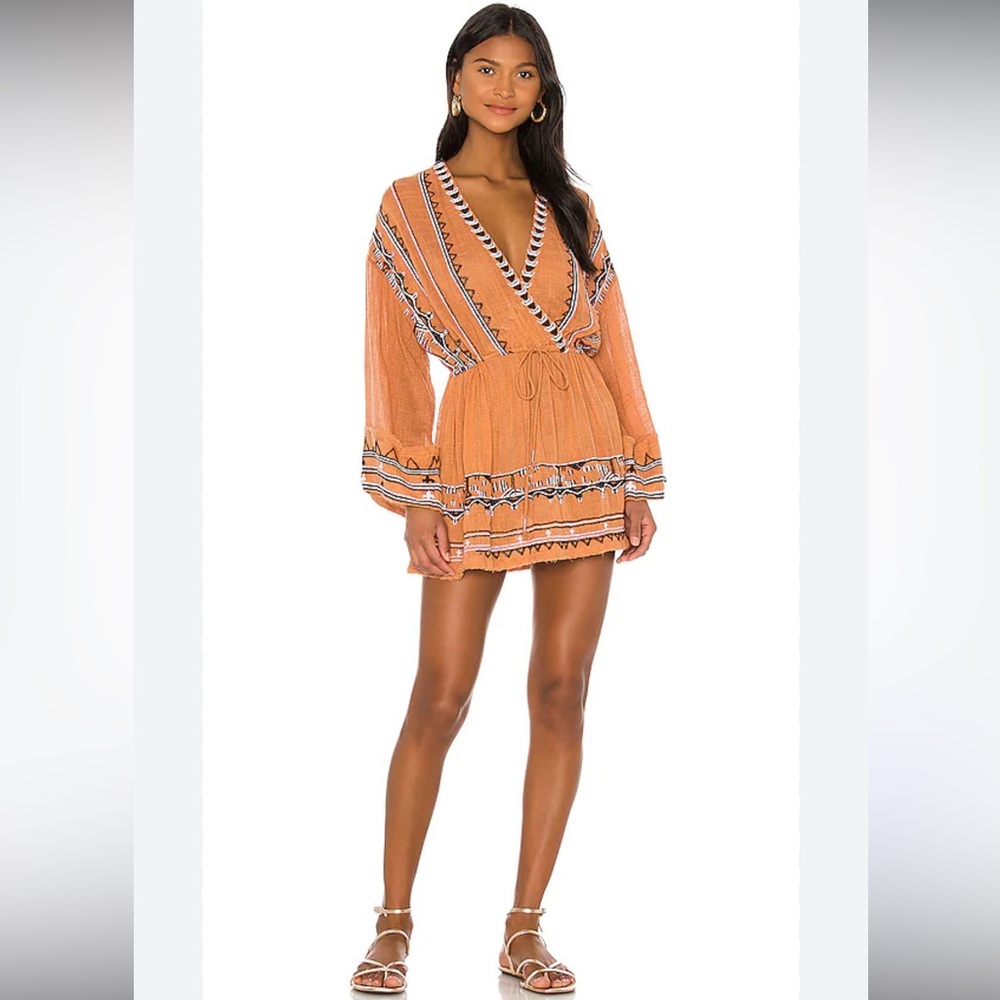 Free People Saffron Embroidered Tunic